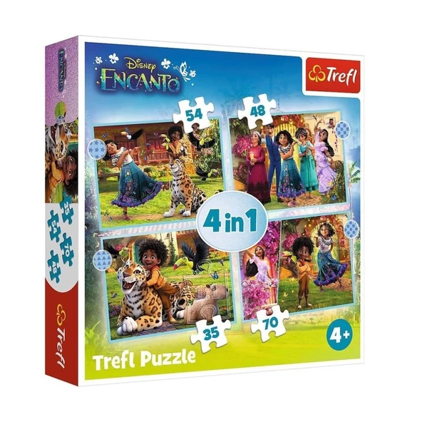 Çocuk PUZZLE-34615 Disney Encanto 4IN1 Puzzle - Resim 2