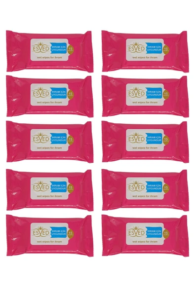 Kokusuz Islak Mendil 10 Adet, Kokusuz İhram Islak Mendil, Hac ve Umre Kokusuz Mendil