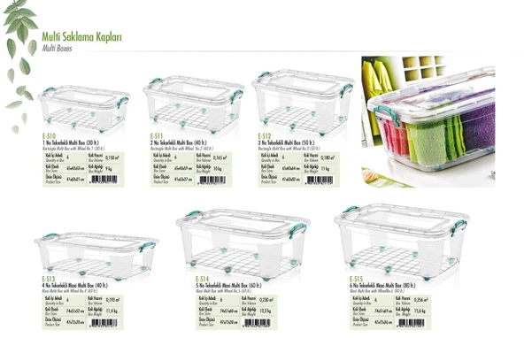 Polytime Tekerlekli Multibox Şeffaf Kilitli Saklama Düzenleme Kabı Kutusu - Dikdörtgen - 30 Litre - Resim 3