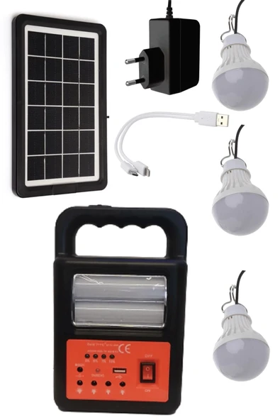 Taşınabilir Powerbank Özellikli Solar Güneş Enerjili Kamp Seti