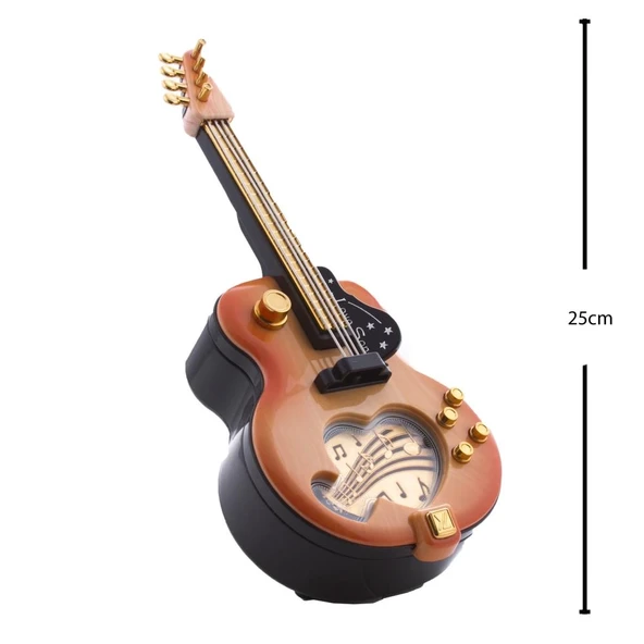 Gitar Görünümlü Nostaljik Müzik Kutusu - Resim 3