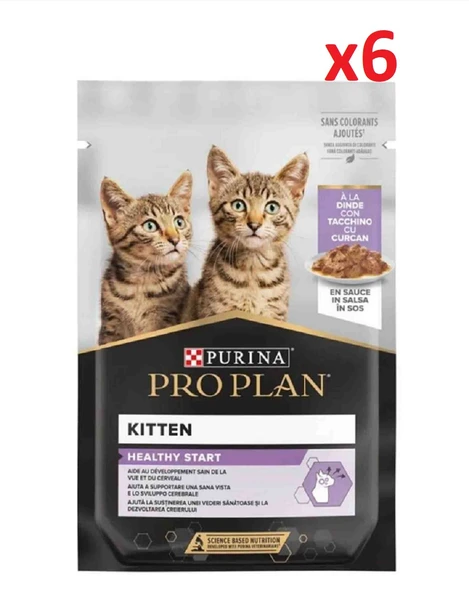 Pro Plan Pouch Sos İçinde Hindili Yavru Kedi Konservesi Pouch 85gr x 6 Adet