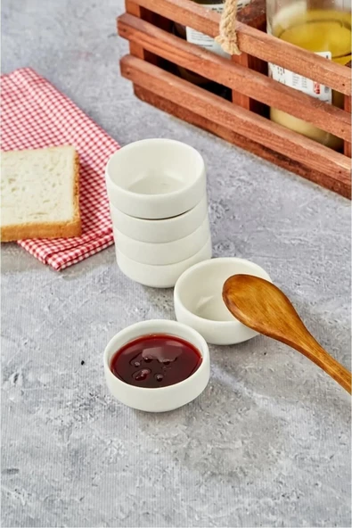 6 Cm Porselen 6 'lı Joker Mini Reçellik Sosluk