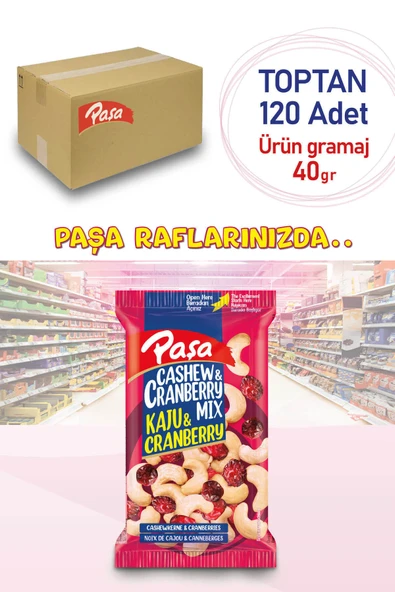Kaju & Cranberry 40 gr X 120 Adet (4800 gr)(Toptan Kuruyemiş) - 3