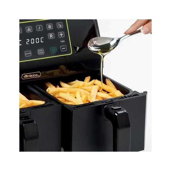 Ariete Airy Fryer Dual 4623 Çift Hazneli XXL 8 lt Yağsız Fritöz (Teşhir & Outlet) - 00C462300AR0 - 2