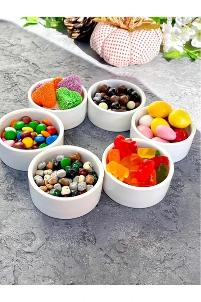 6 Cm Porselen 6 'lı Joker Mini Reçellik Sosluk - 3