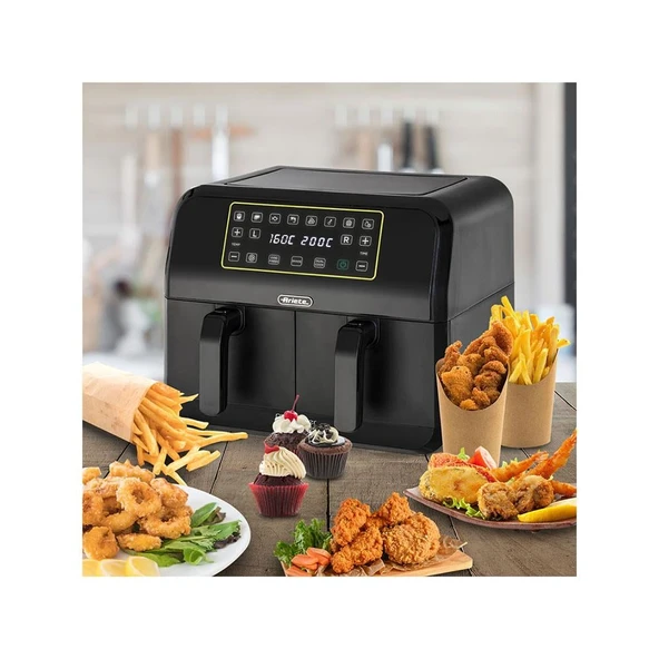 Ariete Airy Fryer Dual 4623 Çift Hazneli XXL 8 lt Yağsız Fritöz (Teşhir & Outlet) - 00C462300AR0 - 6