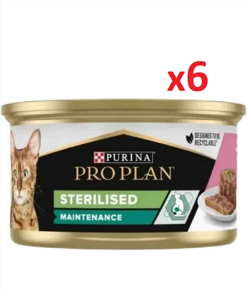 Pro Plan Somonlu Kısırlaştırılmış Kedi Konservesi 85gr x 6 Adet - 5