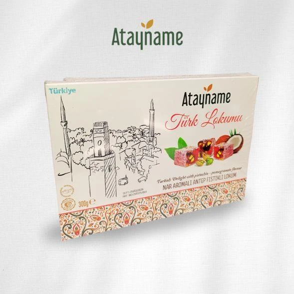 Atayname Nar Aromalı Antep Fıstıklı Lokum 300 G