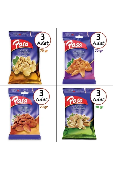 Karışık Kuruyemiş 70 gr X 12 Adet (840 gr) - 3