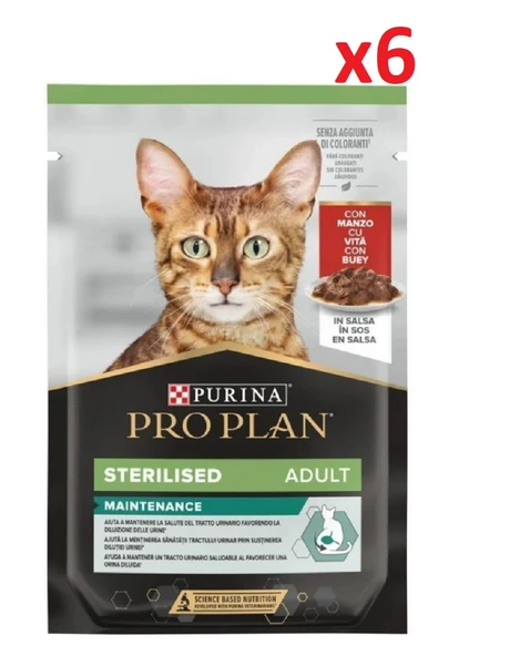 Pro Plan Sterilised Pouch Sığır Etli Kısırlaştırılmış Kedi Konservesi 85 Gr x6adet - 4