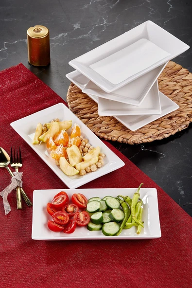 4 adet 1. Sınıf Seramik Servis/Sunum Tabağı Seramik Istanbul Serisi Servis Tabağı - 4