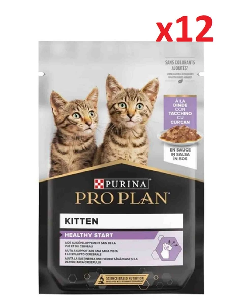 Pro Plan Pouch Sos İçinde Hindili Yavru Kedi Konservesi 85gr x 12 Adet