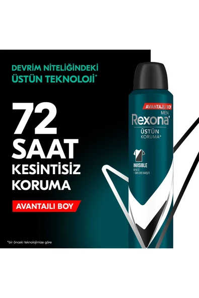 Rexona Men Invisible Black & White 72 Saat Erkek Sprey Deodorant 3 x 150 ML - 3