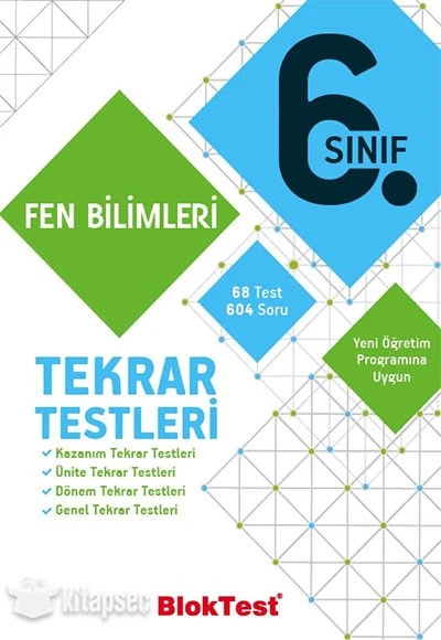 6.Sınıf Fen Bilimleri Tekrar Testleri Blok Test Yayınları