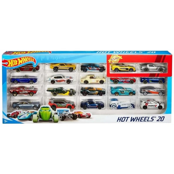 Çocuk Hot Wheels 20'li Araba Seti - 2