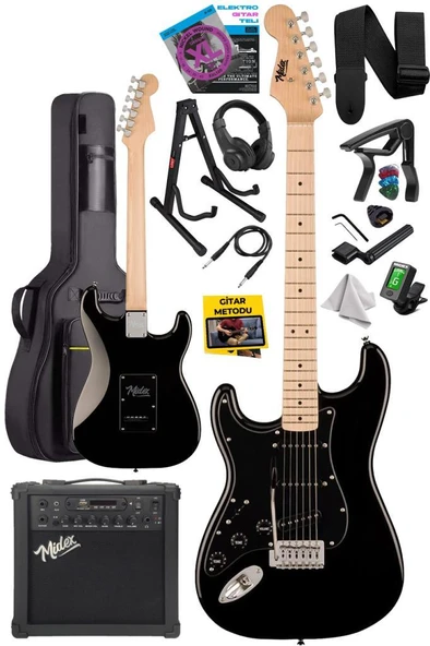 Midex RPH-31BK-25AMP Solak Elektro Gitar 25W Amfili Full Set - 3