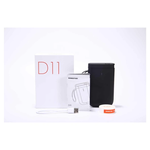 Niimbot D11 Bluetooth Taşınabilir Siyah Termal Etiket Yazıcı - 4