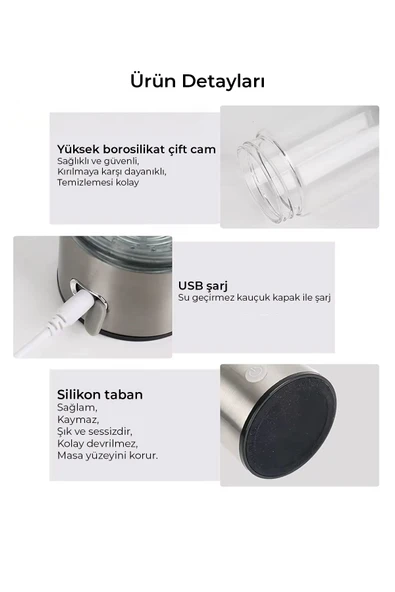 Taşınabilir Hidrojenli Su Üreteci Cihazı | Şarj Edilebilir & Spe/pem Teknolojili - 5