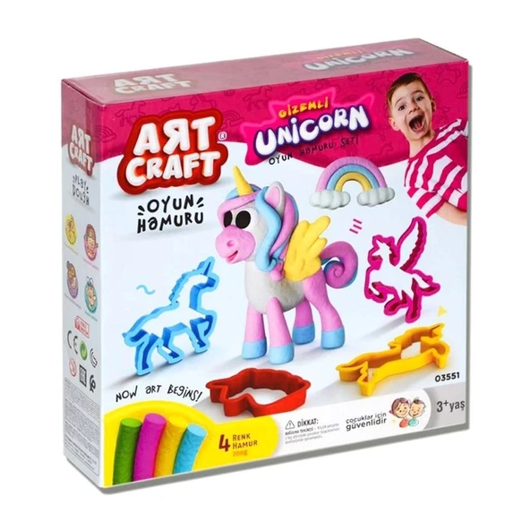 Çocuk Dede Unicorn Oyun Hamuru Seti