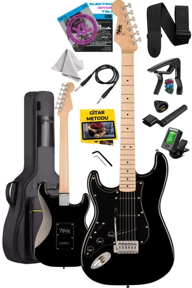 Midex RPH-31BK Solak Elektro Gitar Seti Maple Klavye Strat Kasa SSS Manyetik - 2