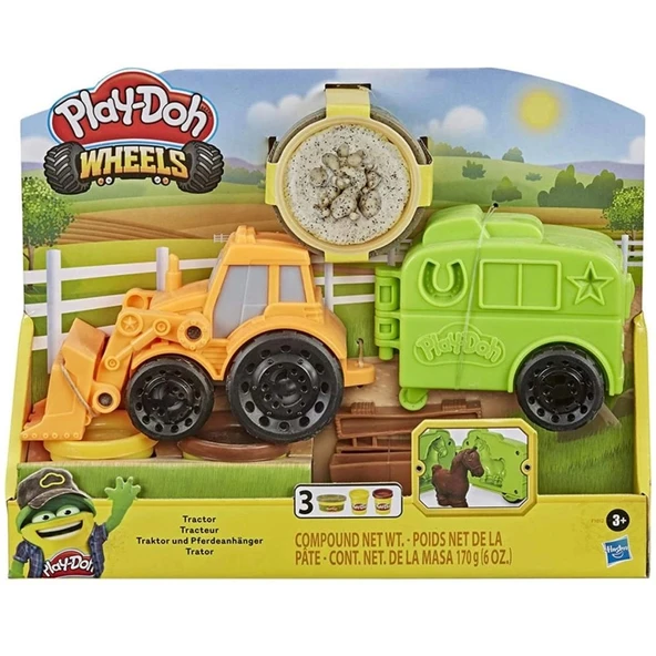 Çocuk Play-Doh Çalışkan Traktör ve Römork F1012 - Resim 3