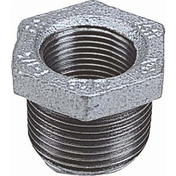 2" X 3/4" GALVANİZ DİŞLİ REDÜKSİYON TRAKYA DÖKÜM - Resim 2