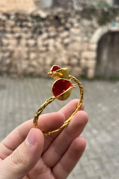 Bereket Serisi Kırmızı Kadın Nar Otantik Bileklik Bilezik - 2