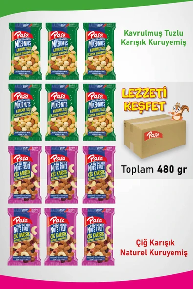 Karışık Süper Mix Kuruyemiş 40 gr X 12 Adet (480 gr) - 2