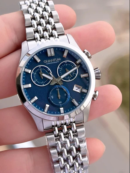 Quantum Çelik Kordon İç Kadran Fonksiyonları Aktif 10 Atm Erkek Kol Saat EQ.1165.391 - Resim 4