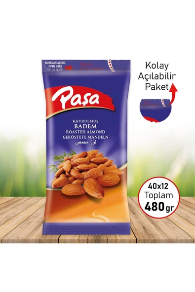 Kavrulmuş Badem 40 gr X 12 Adet (480 gr) - 2