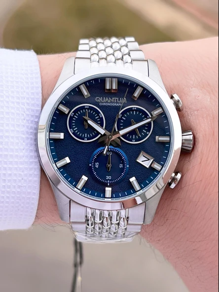 Quantum Çelik Kordon İç Kadran Fonksiyonları Aktif 10 Atm Erkek Kol Saat EQ.1165.391 - Resim 3