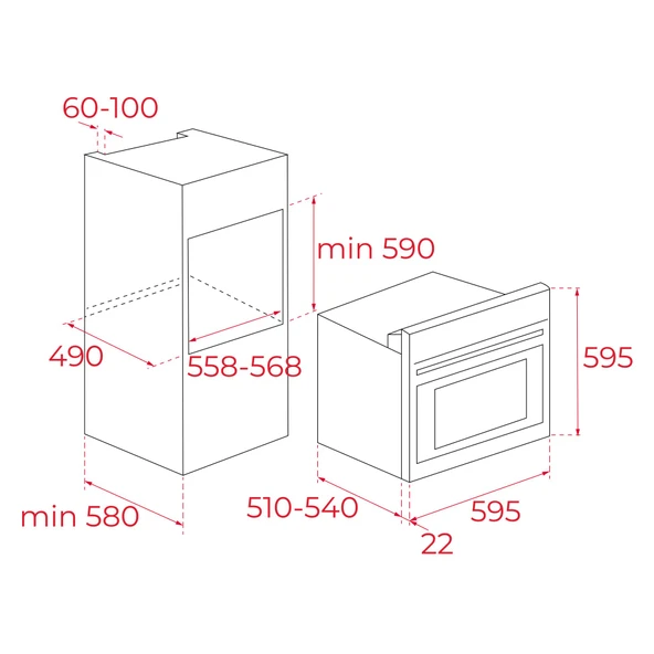 TEKA HAK 629 WH BUHAR DESTEKLİ 9 PROGRAMLI BEYAZ ANKASTRE FIRIN - 2