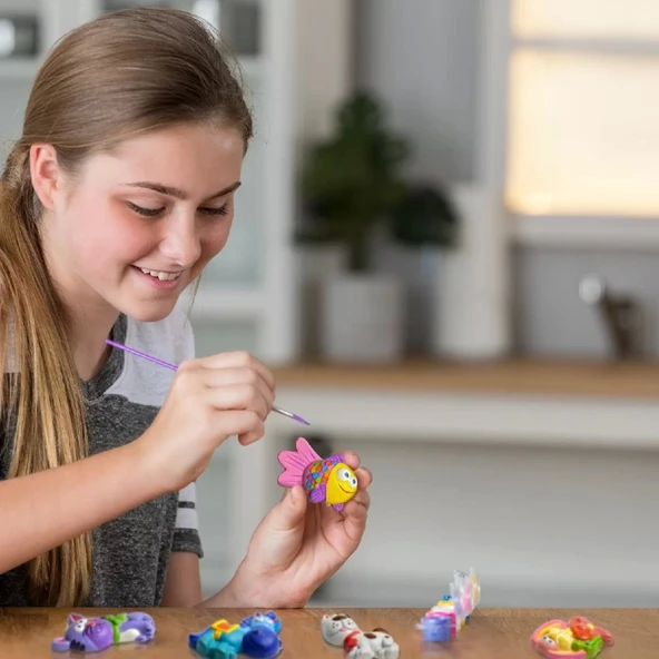 Çocuk 4M Sevimli Hayvanlar Kalıp ve Boyama Seti - Resim 2