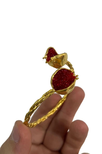 Bereket Serisi Kırmızı Kadın Nar Otantik Bileklik Bilezik - 5