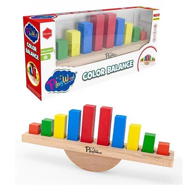 Çocuk Playwood Ahşap Renkli Balans Oyunu