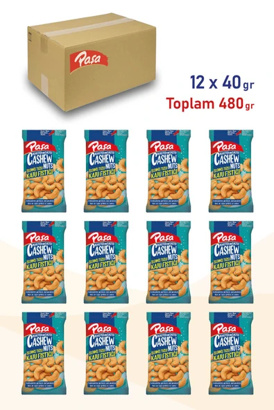 İşlenmiş Tuzlu Kaju Fıstığı 40 gr X 12 Adet (480 gr) - 5