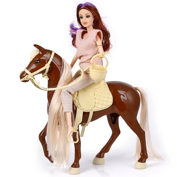 Çocuk Jasmine Atlı Bebek Kahve-Bej
