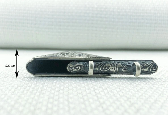 925 Ayar Allah yazılı Cevşeni Kebir kolye - Resim 4