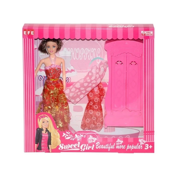 Çocuk 221G-M Efe, Sweet Girl Market Arabalı Bebek Oyun Seti - Resim 5