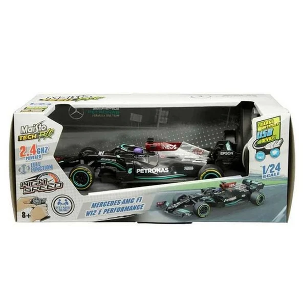 Çocuk Maisto 1:24 Kumandalı Mercedes-AMG Petronas F1 W12 E Performance - Resim 4