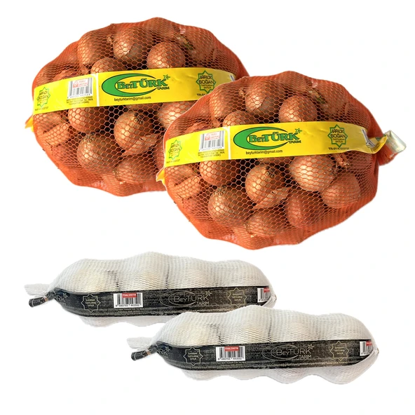 Beytürk Arpacık Soğan 500 gr File 2 li + Sarımsak 250 File 2 li - 1