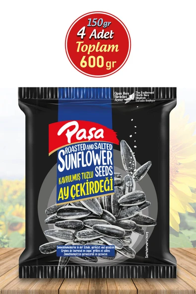 Kavrulmuş Tuzlu Siyah Ay Çekirdeği 150 gr X 4 Adet (600 gr)