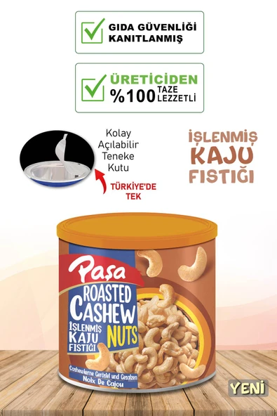 İşlenmiş Kaju Fıstığı Teneke Kutu 150 gr