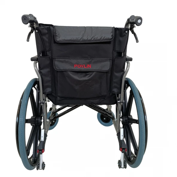 Poylin P114 XLarge Beden ( 55 cm ) Tekerlekli Sandalye - Resim 2