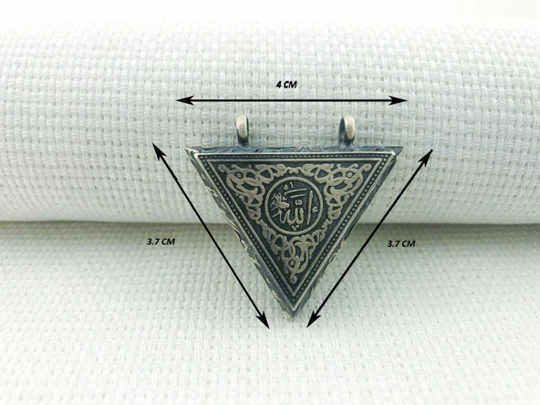 925 Ayar Allah yazılı Cevşeni Kebir kolye - Resim 3