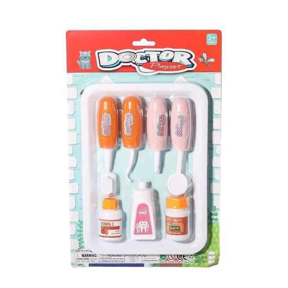Çocuk 3308-2 Tepside Doktor Dişçi Seti -Birliktoys - 3