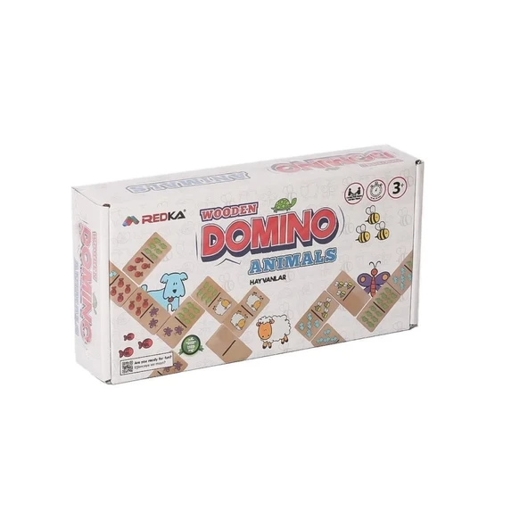 Çocuk RD5648 Ahşap Domino Animals -Redka - 2