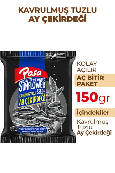 Paşa Kuruyemiş Kavrulmuş Tuzlu Siyah Ay Çekirdeği 150 gr - 2