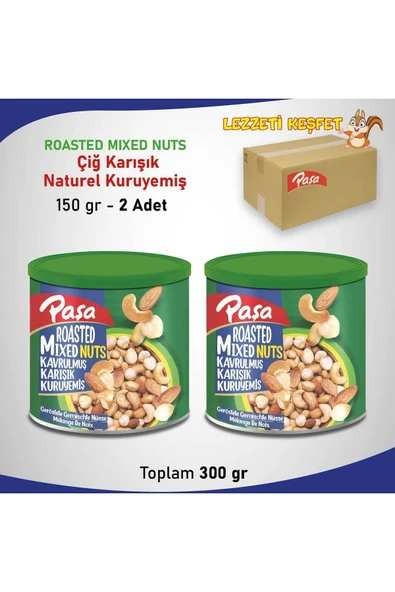 Kavrulmuş Karışık Kuruyemiş Teneke Kutu 150 gr X 2 Adet (300 gr) - 2